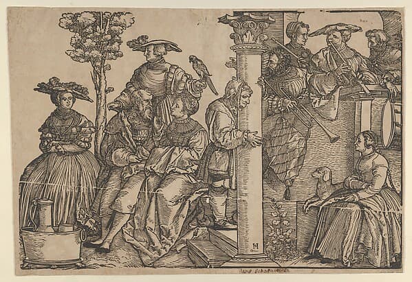 Musicians and Onlookers, by Hans Schäufelein