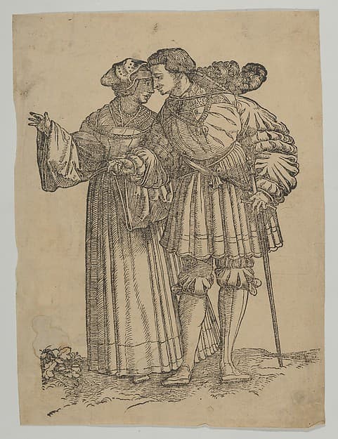 Dancing Couple (IV), from "The Wedding Dancers", by Hans Schäufelein