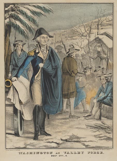 Washington at Valley Forge–December 1777–8, by Nathaniel Currier