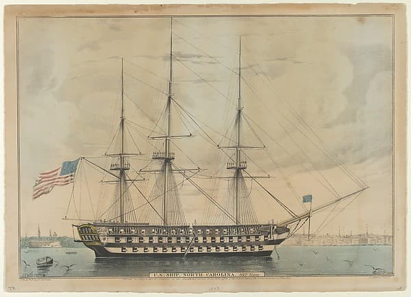 U. S. Ship North Carolina, 102 Guns, by Nathaniel Currier