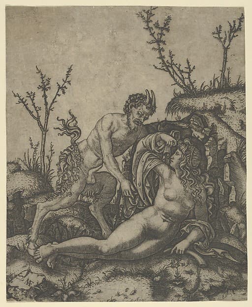 Satyr and Nymph, by Marcantonio Raimondi