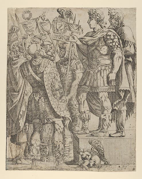 Emperor addressing his Soldiers, by Antonio Fantuzzi