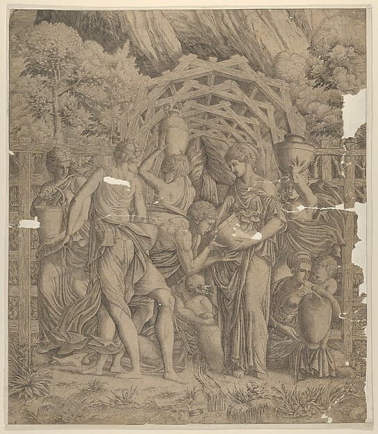 Rebecca and Eliezer at the Well, by Master IQV