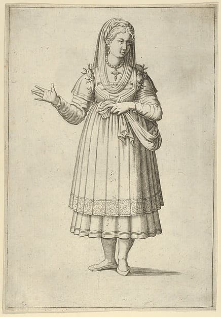 Girl from the Island of Paros, from "Les quatre premiers livres des navigations et pérégrinations orientales" by Nicolas de Nicolay, by Anonymous