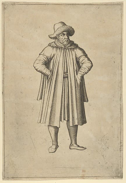 Ragusej Merchant, from "Les quatre premiers livres des navigations et pérégrinations orientales" by Nicolas de Nicolay, by Anonymous