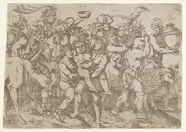 Silenus Carried, by Antonio Fantuzzi