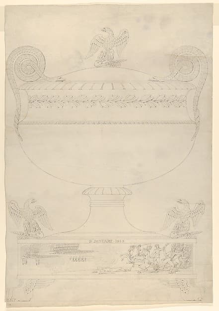 Design for a covered vase, by Thomas Fletcher