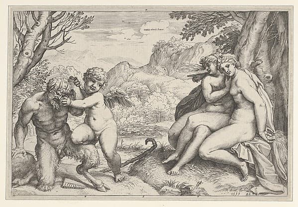 Omnia Vincit Amor, by Agostino Carracci