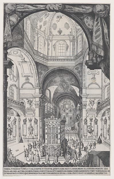 Catafalque of Leopold, Archduke of Austria, by Wilhelm Frommer