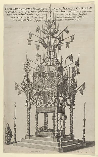 Catafalque for Isabella Clara, by Cornelis Galle I