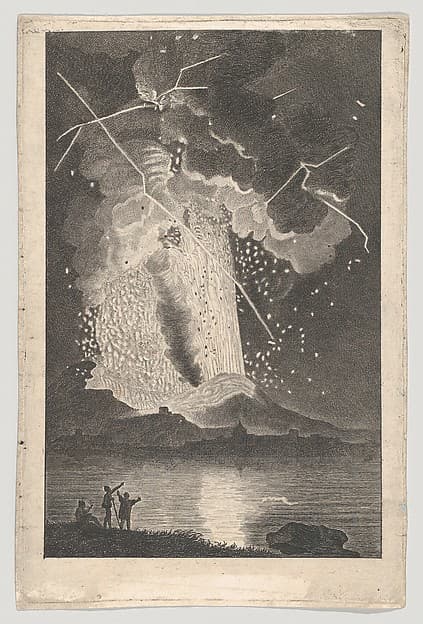 Eruption of Vesuvius, August 8, 1779, by Louis Boily