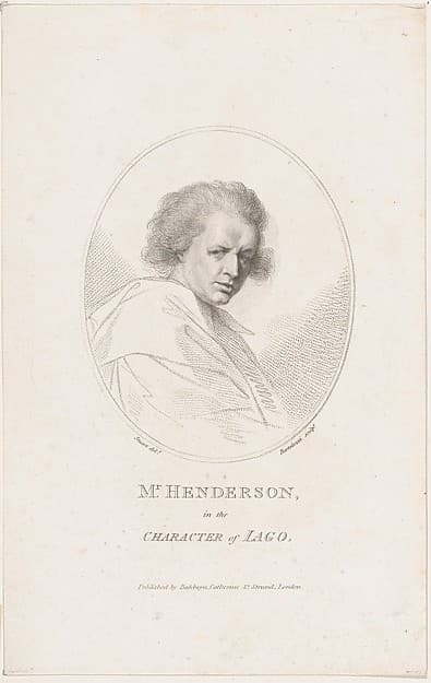 John Henderson, in the Character of Iago (Shakespeare's Othello), by Francesco Bartolozzi