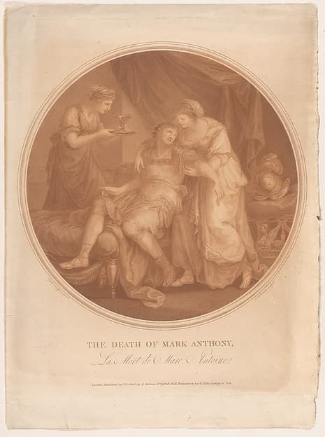 The Death of Mark Anthony – Le Mort de Marc Antoine (Shakespeare, Antony and Cleopatra, Act 4, Scene 15), by Jean Marie Delattre
