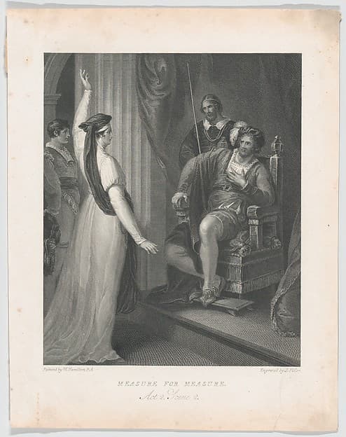 Isabella and Angelo (Shakespeare, Measure for Measure, Act 2, Scene 2), by James Fittler