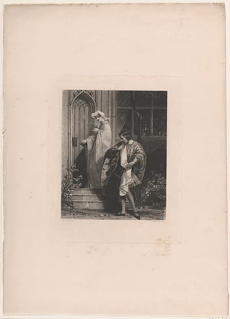 Anne Page and Slender (Shakespeare's Merry Wives of Windsor, Act 1, Scene 1), by Samuel William Reynolds, the elder