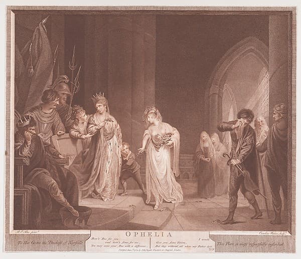 Ophelia (Shakespeare, Hamlet, Act 4, Scene 5), by Caroline Watson