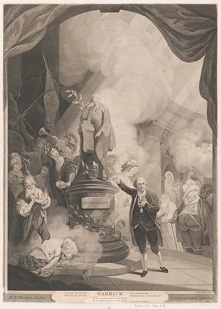 Garrick Speaking the Jubilee Ode, by Caroline Watson