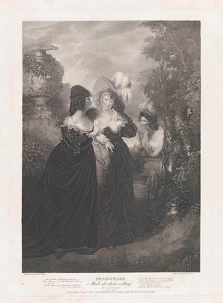 Hero, Ursula and Beatrice (Shakespeare, Much Ado About Nothing, Act 3, Scene 1), by Peter Simon