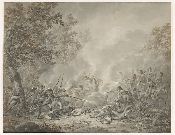 A Battle Between Cavalrymen and Infantry, by Dirk Langendijk
