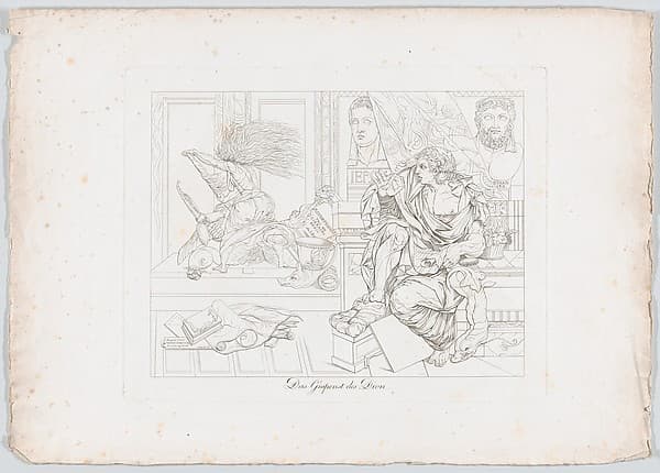 Das Gespenst des Dion (The Apparition Appears to Dion Wielding a Broom, Plutarch, Dion, 55), by Johann Heinrich Lips