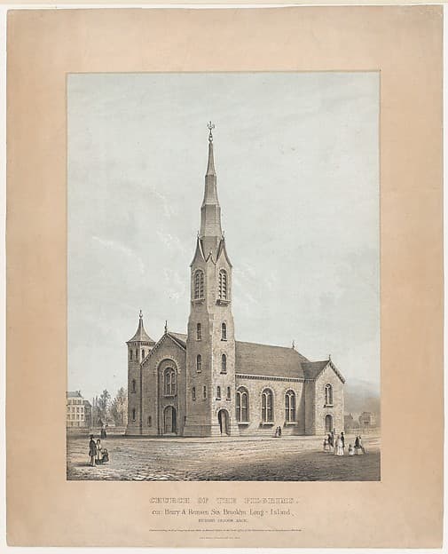 Church of the Pilgrims, Brooklyn, New York, by Frances Flora Bond Palmer