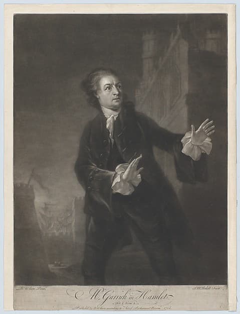 Mr. Garrick in Hamlet, Act 1, Scene 4, by James McArdell