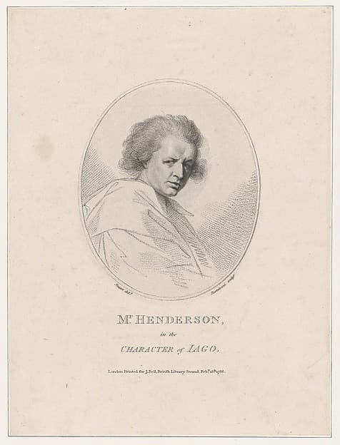 John Henderson, in the Character of Iago (Shakespeare's "Othello"), by Francesco Bartolozzi