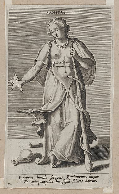 Sanitas, from "Proposopographia", by Philips Galle