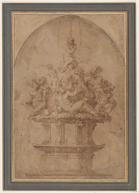 Design for a Fountain with River Gods and Nymphs, by Giorgio Vasari