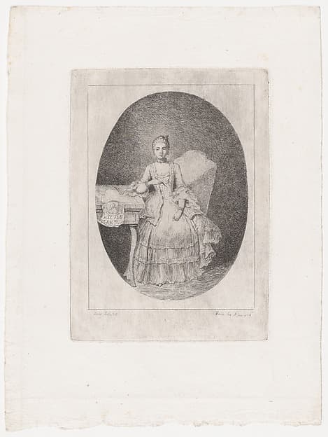 Portrait of Marguerite Le Comte, by Claude Henri Watelet