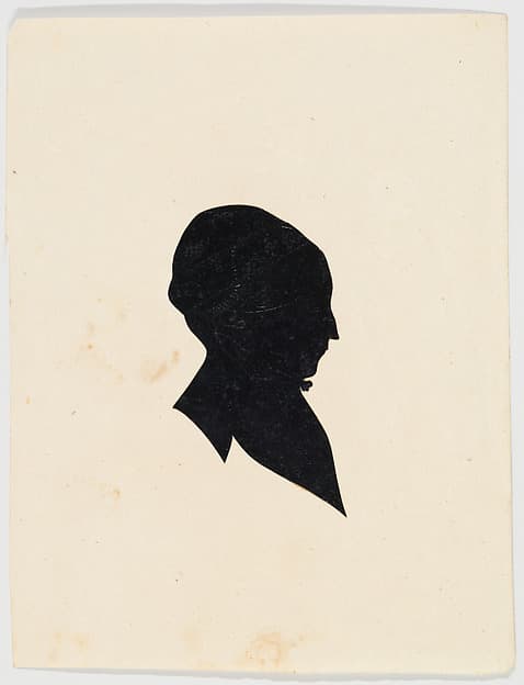 Unidentified profile portrait, older woman facing right, by Anonymous, German