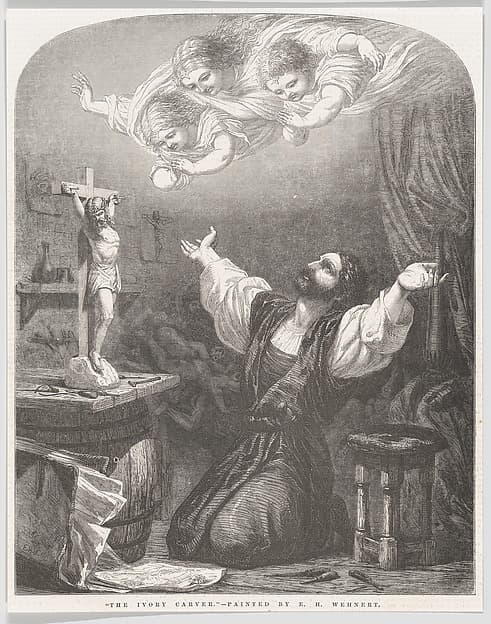 The Ivory Carver, from "Illustrated London News", by William James Linton