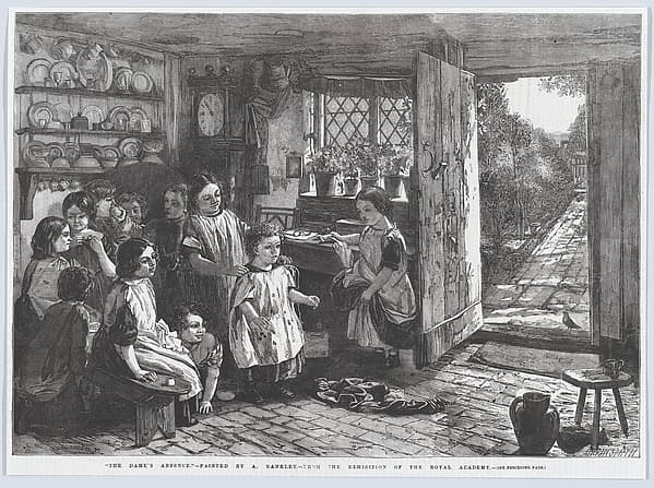 The Dame's Absence, from "Illustrated London News", by Harvey Orrin Smith