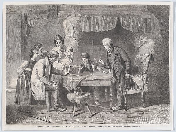 Grandfather's Portrait, from "Illustrated London News", by William Luson Thomas