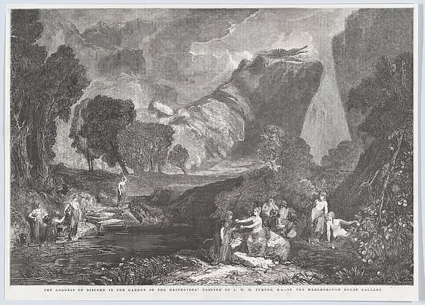 The Goddess of Discord in the Garden of the Hesperides, from "lllustrated London News", by Henry Linton