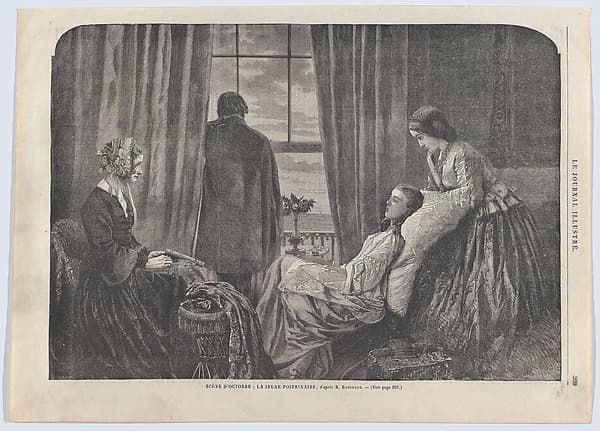 Scène d’Octobre: La jeune poitrinaire (An October Scene: The Young Consumptive), from "Le Journal Illustré" no. 34, by Henry Peach Robinson