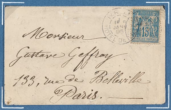 Paul Cézanne, calling card envelope, by Anonymous
