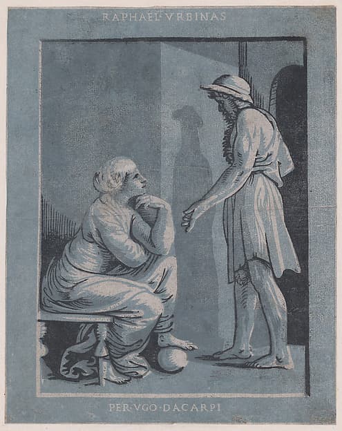 Penelope and Odysseus, by Ugo da Carpi