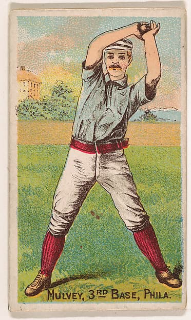 Mulvey, 3rd Base, Philadelphia, from the Gold Coin series (N284) for Gold Coin Chewing Tobacco, by D. Buchner & Co., New York