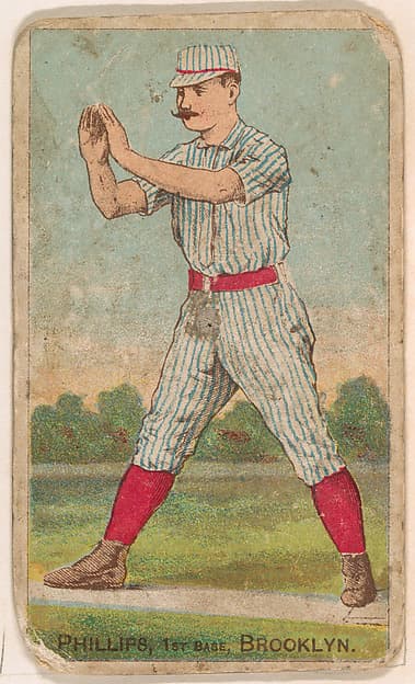Phillips,1st Base, Brooklyn, from the Gold Coin series (N284) for Gold Coin Chewing Tobacco, by D. Buchner & Co., New York