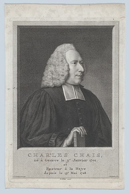 Portrait of Charles Chais, by Jacob Houbraken