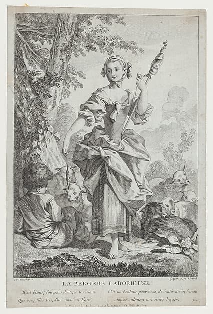 La Bergère Laborieuse, by François Boucher