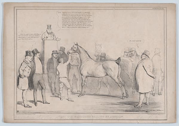 Cast Off Machiners Selling By Auction, by John Doyle