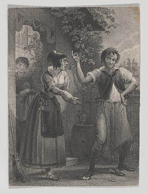 Hostess and Sly (Shakespeare, Taming of the Shrew, Induction, Scene 1), by Charles Heath