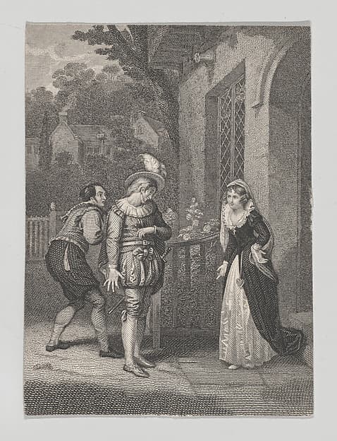 Anne Page, Slender and Simple (Shakespeare, Merry Wives of Windsor, Act 1, Scene 1), by Charles Heath