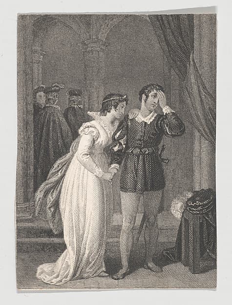 Queen Margaret and Suffolk (Shakespeare, Henry VI, Part II, Act 3, Scene 2), by Charles Heath