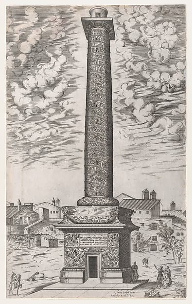 Trajan's Column, from "Speculum Romanae Magnificentiae", by Giovanni Ambrogio Brambilla