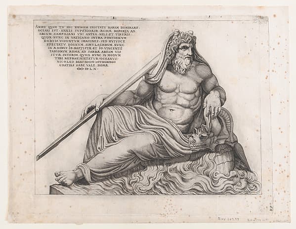 The Ocean God, from "Speculum Romanae Magnificentiae", by Nicolas Beatrizet