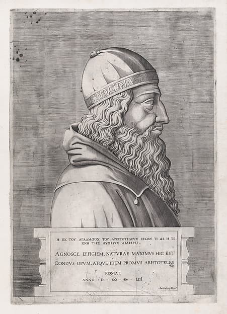 Aristotle, from "Speculum Romanae Magnificentiae", by Anonymous, Italian, mid-16th century