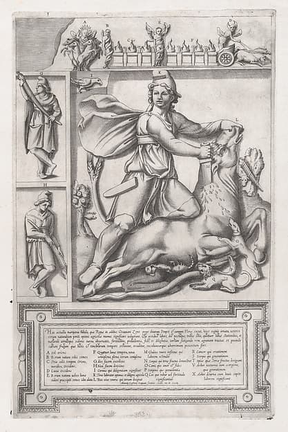 Statue of Mithras, from "Speculum Romanae Magnificentiae", by Anonymous